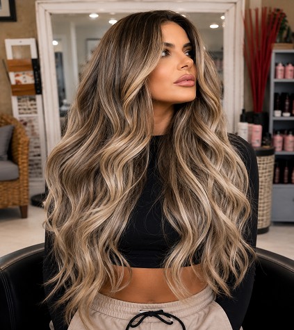 Clip in hair extensions